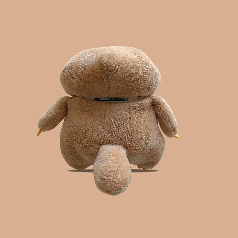 SGVAHY Furry Case for AirPods 1&2 Funny Cute 3D Cartoon Plush Design Duck Soft Warm Fluffy Cover with Keychain Kawaii Anti-Fall Protective Case Women Girls - Image 3